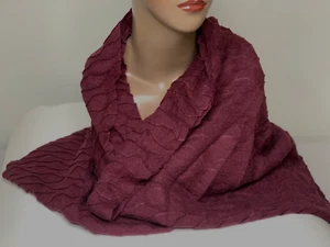 Bufanda geométrica BERKSHIRE Moda Vino Rojo Envoltura Invierno Otoño Primavera - Imagen 1 de 5