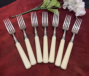 Cottage (Retired) Forks Stainless Steel Flatware Martha Stewart Collection 7 Pc