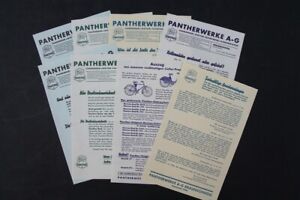 Age Pression Publicité Pantherwerke Ag Braunschweig Vélo Konvolut Handzettel