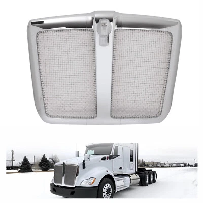 Marco de parrilla cromado con red de pantalla de malla de insectos para Kenworth T680 2014-2022 Foto 1 de 4