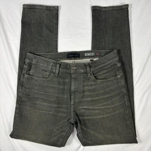 Pantalones de mezclilla John Varvatos Bowery para hombre 33x32 ajustados rectos verdes elásticos - Imagen 1 de 15