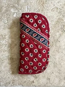 Vera Bradley Double Eyeglass Case RETIRED Americana Red Pattern RARE - Picture 1 of 4