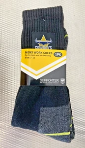 Mens Work Socks NRL Supporter COWBOYS NORTH QUEENSLAND Size 7-11 Hardwearing - Bild 1 von 1