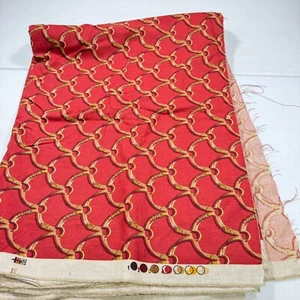 p kaufmann upholstery fabric red chains cotton 53x240 6.6 yard - Picture 1 of 9