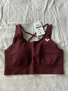 Women’s Best Power Seamless Sports Bra Dark Cherry Size S - Picture 1 of 5