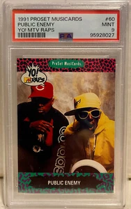 1991 Pro Set Musicards #60 Yo! MTV Raps Public Enemy Flavor Flav PSA 9 Rookie RC - Bild 1 von 2