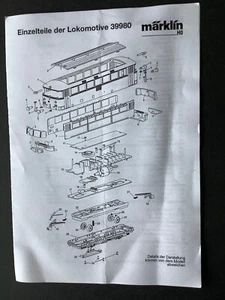 Lista de piezas de repuesto Märklin locomotora 39980 (CZ07-4S2/4/1) - Imagen 1 de 1