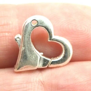 Sterling Silver Heart Parrot / lobster clasp Clasp *Free post in oz - Picture 1 of 8