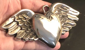 Silver Star Heart Angel Wings Belt Buckle The Originator Not the Imitator 2004 - Picture 1 of 5