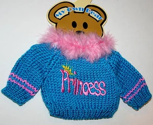 Princess Theme Plush Teddy Bear Knit Sweater Outfit fits 11-13 inch New - Picture 1 of 1