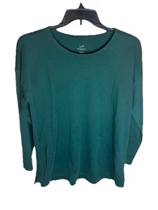 J. Jill Women's Size Large EverGreen Simply Supima Crew Neck Tunic Top NWT - Picture 1 of 10