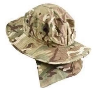 British Army Issued MTP Tropical Combat Hat Boonie & Skirt For Sun Protection 58 - Picture 1 of 4