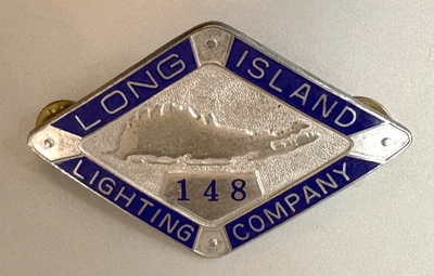 Vtg Early Employee Badge: LONG ISLAND LIGHTING CO (LILCO) ; Low Number 148 - Image 1 of 2
