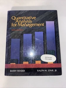GOOD Quantitative Analysis For Management Fifth Edition, Berry Render - Imagen 1 de 9
