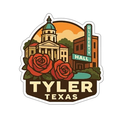 IYVM Tyler Texas Sticker Decal Vinyl Die-Cut City Skyline Landmark Design
