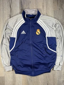 Adidas Vintage Real Madrid 2000 Trackjacket M Trainingsjacke Blau Weiß Retro - Bild 1 von 4