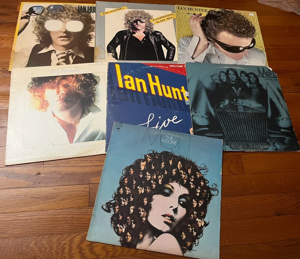 LOT of 7 Vintage MOTT THE HOOPLE / IAN HUNTER LP'S Glam Rock Vinyl Albums Foto 1 de 1