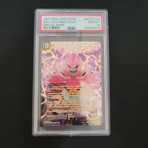 MAJIN BUU, VILE ONSLAUGHT SR BT20-104 DRAGON BALL SUPER POWER ABSORBED PSA 10 - Picture 1 of 2