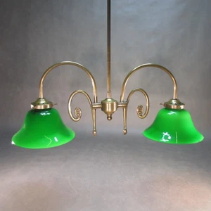 Hochwertige Messing Vintage Hängelampe 65 cm Höhe Jugendstil Deckenlampe - Bild 1 von 19