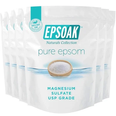 Sal de Epsom 12 lb. Sulfato de magnesio USP. (Cantidad. 2 x 6 lb. Bolsas) a granel resellables Foto 1 de 4