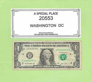 CODICE POSTALE '20553' .. WASHINGTON, D.C. ... 2013 $1 B 000 20553 A .... 20553 - Foto 1 di 1