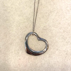 Sterling Silver 925 Open Heart on 16-Inch Cable Chain - 7.3  Grams - Picture 1 of 9