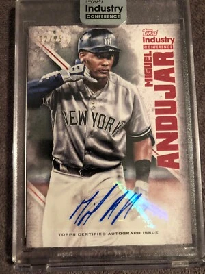 2019 Topps Industry Conference Miguel Andujar NY Yankees Encased Auto 02/15 💎 - Image 1 of 3