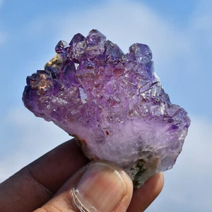 HIMALAYA GLACIER NIRVANA ICE AMETHYST QUARTZ ELESTIAL CRYSTAL CLUSTER. SUPER 7 M - Picture 1 of 9