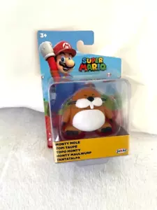 New - 2024 Jakks Pacific Super Mario NINTENDO MONTY MOLE 2" toy figure - Picture 1 of 2