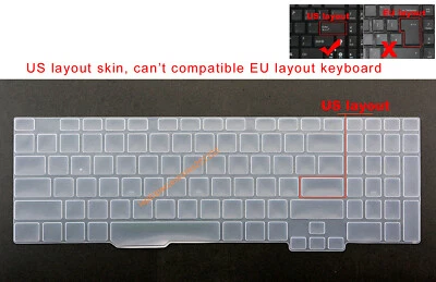 US Keyboard Skin Cover for Asus FA506 FA706 G712 G732 TUF506 FX506 TUF706 FX706 - Image 1 of 4