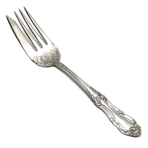 Vintage W Henry Rogers PRESIDENT / ELIZABETH Silverplate Cold Meat Fork RARE - Picture 1 of 5