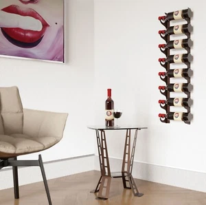 DI PRIMA USA Eagle Edition 8-Bottle Wall Mounted Wine Rack Single Row - Picture 1 of 4