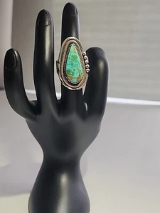 Navajo Will Vandever Wcv Sterling Silver .925 Stone Ring Size 6.5 - Picture 1 of 4