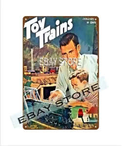 inexpensive house decor 1952 TOY TRAIN railway railroad hobby retro tin sign - Picture 1 of 2