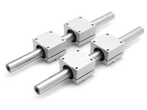 SET 4 cuscinetti SCJ20U 2x alberi di precisione 20mm h6 1000mm con fori filettati M10 - Foto 1 di 1