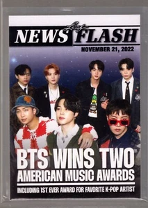 2022 Leaf News Flash BTS Wins Two American Music Awards NF-BTS1 Rookie RC /1509 - Picture 1 of 2