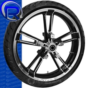 Enforcer Reinforcer Gloss Black Machined Wheel Harley Touring 21" Tire Package - Bild 1 von 1