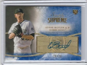 2014 Topps Supreme EDDIE BUTLER SIMPLY BLUE AUTOGRAPH AUTO! ROCKIES! /20 MO - Picture 1 of 1