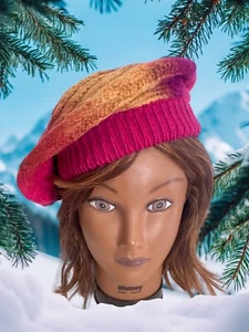 New C.C Women’s Knit Beret Style Tam Hat Multicolor Boho - Picture 1 of 3