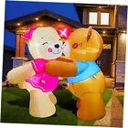 4 FT Inflatable Valentine's Day Kiss Couple Bear LED Lighted Decoration for