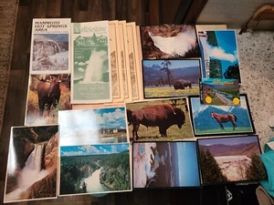Folletos postales vintage de Yellowstone Park Montana recuerdo A - Imagen 1 de 4