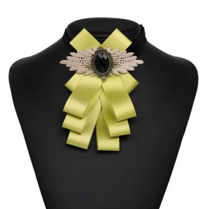 Ladies Girl Bowknot Bow Tie Suit Shirt Necktie Pin Brooch Pre-tied for Christmas - Picture 1 of 20
