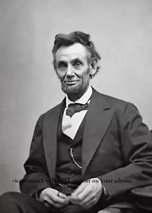 Última foto de Abraham Lincoln, 1865 sosteniendo espectáculos y lápiz de retrato - Imagen 1 de 2