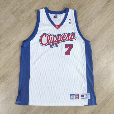 Lamar Odom Clippers Champion Authentic White Jersey size 52 nba la stitch sewn Cover