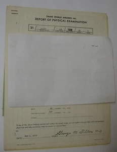 Rare 1972-1981 TWA Airlines Original Passed Physicals for Flight Officer /Capt. - Picture 1 of 13