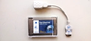 3Com 10/100 LAN PCMCIA Ethernet PC Card with Dongle Cable - EX Condition - Picture 1 of 1