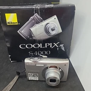 Nikon COOLPIX S4000 12.0MP Digital Camera Charger Manuals CD'S & BOX -No Charger - Picture 1 of 5