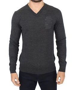ERMANNO SCERVINO Pullover grau Wollmischung V-Ausschnitt Pulli Gr. IT46 / S UVP 480 $  - Bild 1 von 8