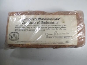 Antique Hotel Casey 1910-2001 Commemorative Brick Scranton Pa - Picture 1 of 9