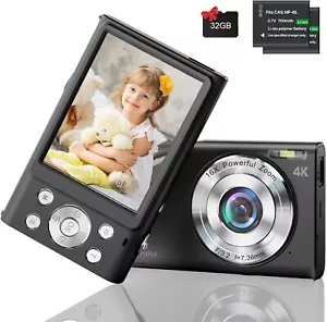 Kids Digital Camera 4K 48MP Camera for Kids with 32GB Card 2.8" Screen Autofocus - Picture 1 of 6